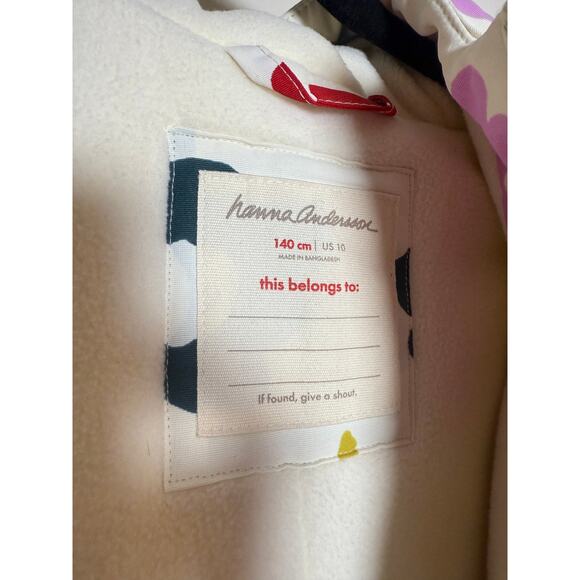 Hanna Andersson Print Recycled Snow Jacket – Girls Size 10 - Picture 5 of 8